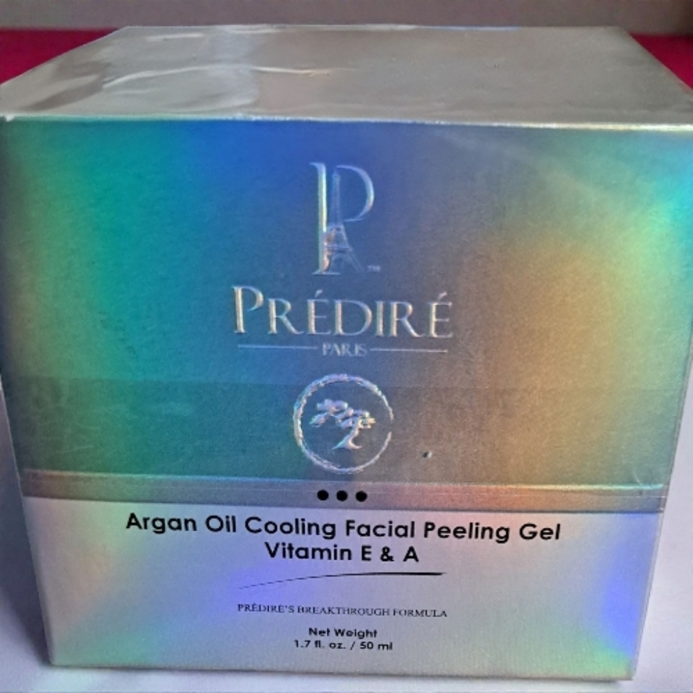 PREDIRÉ PARIS Argan Oil Cooling Facial Peeling Gel | Vitamin E & A | 1.7 oz | Ne